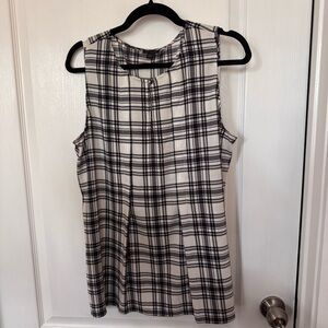 Ann Taylor Plaid Sleeveless Women's Top